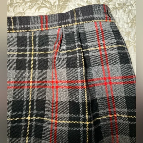 Vintage Pendleton Wool Tartan Plaid Pencil Skirt size 16 DarkAcademia Twee Prep - Picture 4 of 12